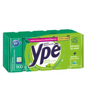 Sabão em Barra Glicerinado Ypê Fresh Pacote 900g c/ 5 Unid 180g Cada
