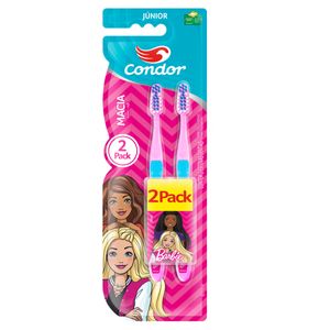 Escova Dental Condor Macia Júnior Cabeça P Barbie Leve 2 Pague 1