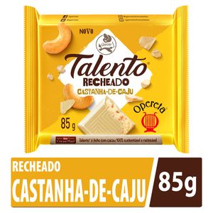 Chocolate Branco Opereta Garoto Talento Recheio Castanha de Caju 85g