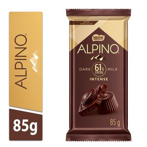 Chocolate Amargo Alpino Dark Milk 61% Cacau Intense 85g