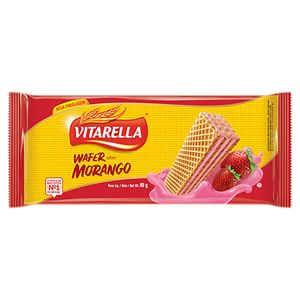 Biscoito Vitarella Wafer Morango 80g