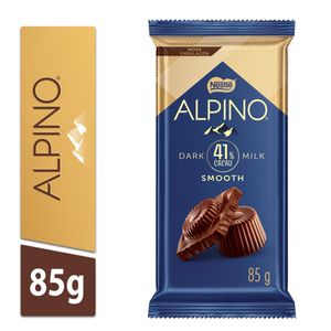 Chocolate Amargo Alpino Dark Milk 41% Cacau Smooth 85g