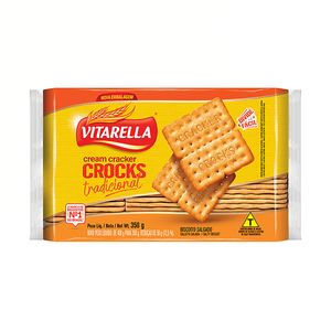 Biscoito Cream Cracker Vitarella Crocks Tradicional 350g