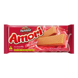 Biscoito Wafer Richester Morango 80g