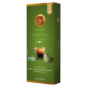 Café em Cápsula 3 Corações 50g Orgânico c/ 10 unid de 5g Cada