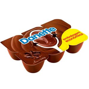 Sobremesa Láctea Danette Chocolate ao Leite Bandeja 540g c/ 6 Unid