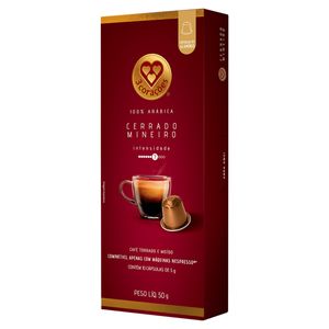 Café em Cápsula 3 Corações 50g Cerrado Mineiro c/ 10 unid de 5g Cada