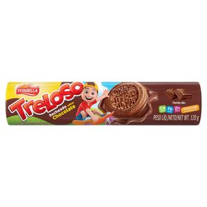 Biscoito Vitarella Treloso Chocolate Recheio Chocolate 120g