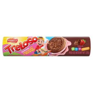 Biscoito Vitarella Treloso Chocolate Recheio Morango 120g