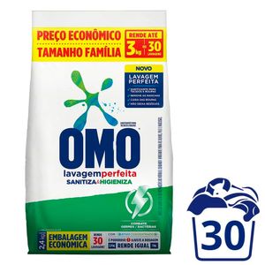 Sanitizante em Pó Omo Lavagem Perfeita Sanitiza & Higieniza Pacote 2.4Kg