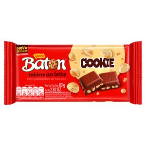 Chocolate em Barra Baton Garoto ao Leite c/ Cookies 80g