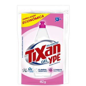 Tira-Manchas Tixan Ypê Gel Roupas Brancas e Coloridas Sachê462g Embalagem Econômica