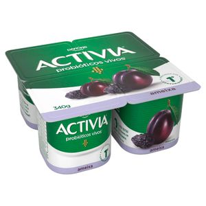 Leite Fermentado Activia Integral Ameixa Bandeja 340g