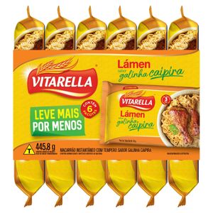 Macarrão Instantâneo Lámen Vitarella Galinha Caipira 445.8g Leve + Por -