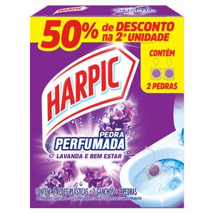 Detergente Sanitário Pedra Perfumada Lavanda Harpic c/ 2 Grátis 50% de Desconto na 2ª Unid