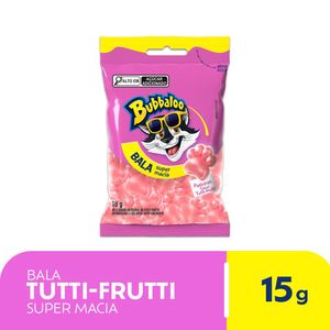 Bala Bubbaloo Patinhas Tutti Frutti Pacote 15g