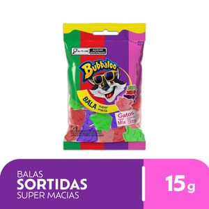Bala Bubbaloo Gatos Sortida Pacote 15g
