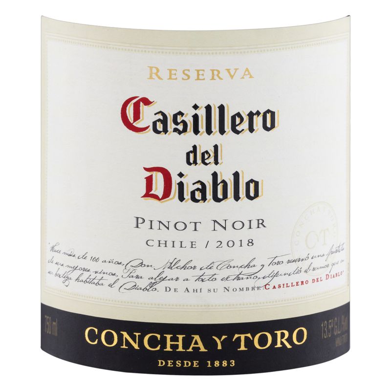 Vinho Chileno Casillero Del Diablo Pinot Noir 750ml, Vinho Tinto