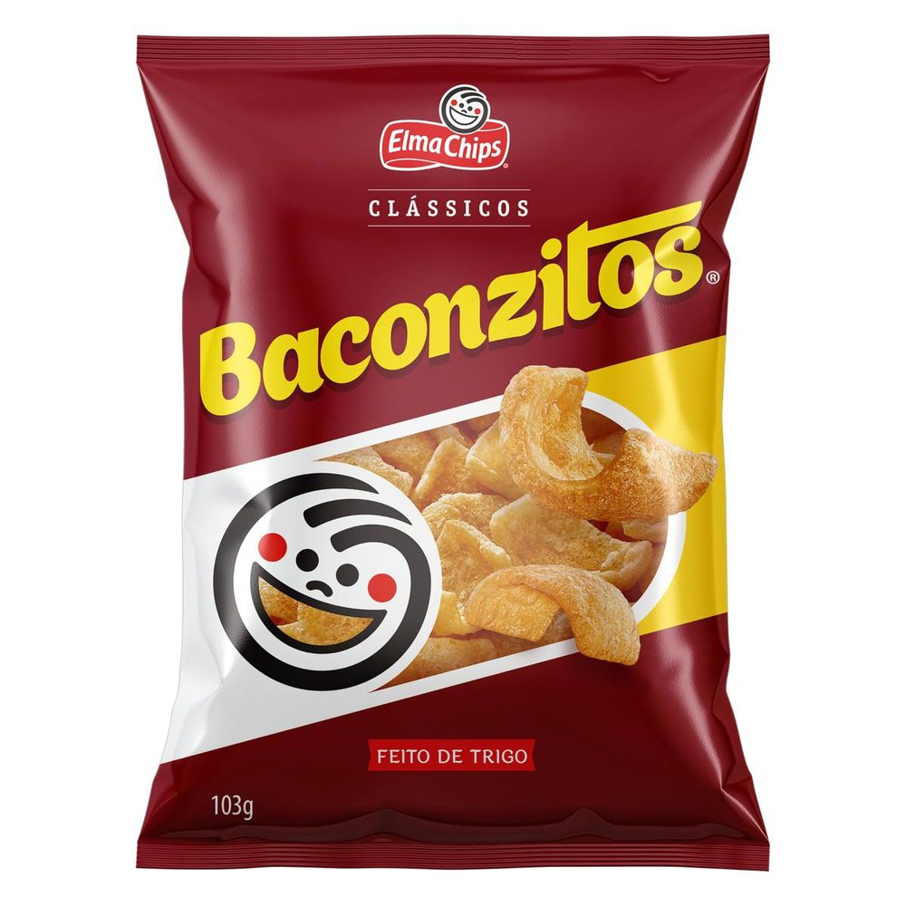 ROTA DA GULA - Salgadinho Elma Chips Baconzitos 103g Cebolitos