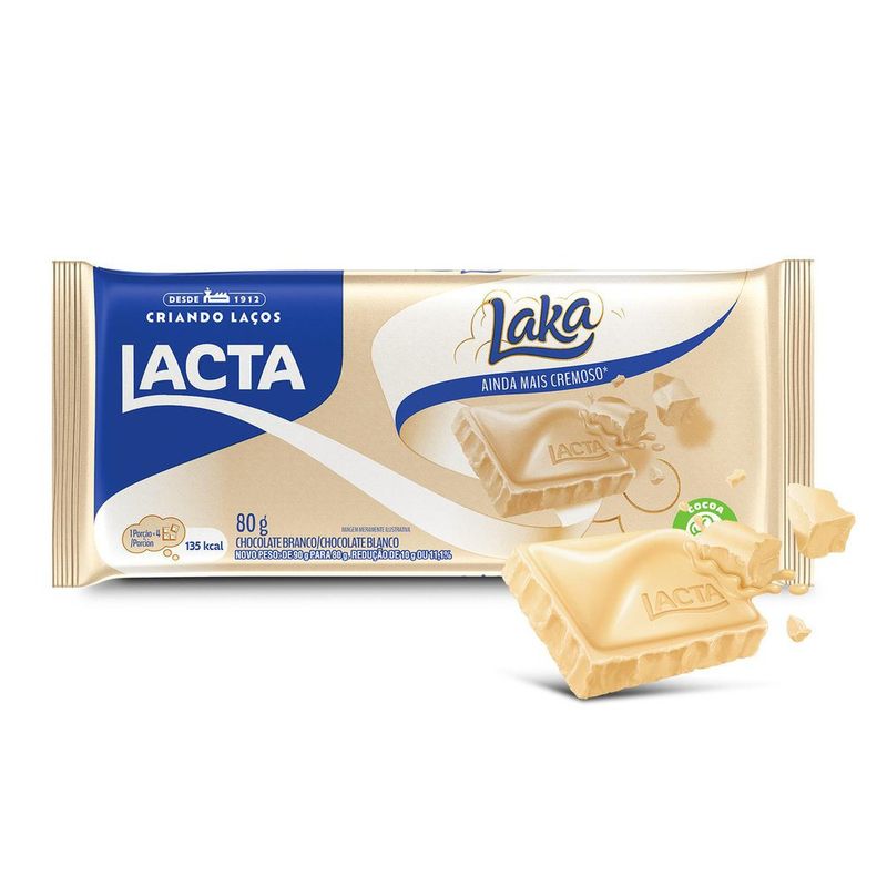 Chocolate Branco Lacta Laka Pacote 34g