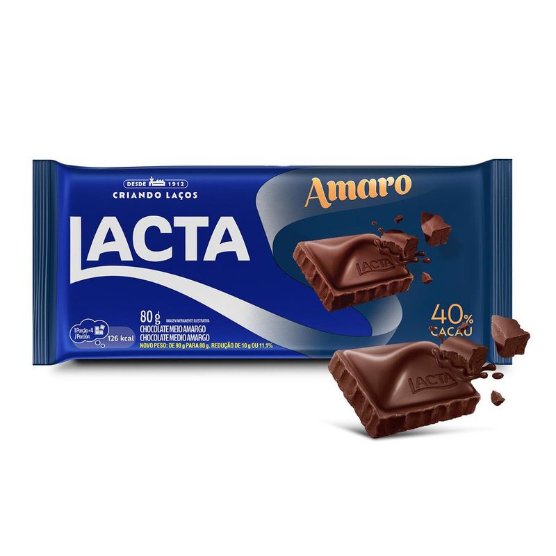 Chocolate ao Leite Lacta Pacote 34g