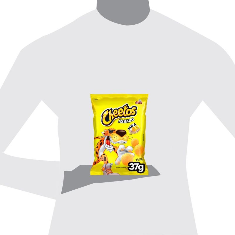 Caixa Cheetos bola Queijo Suíço com 10 unidades 37g Elma Chips