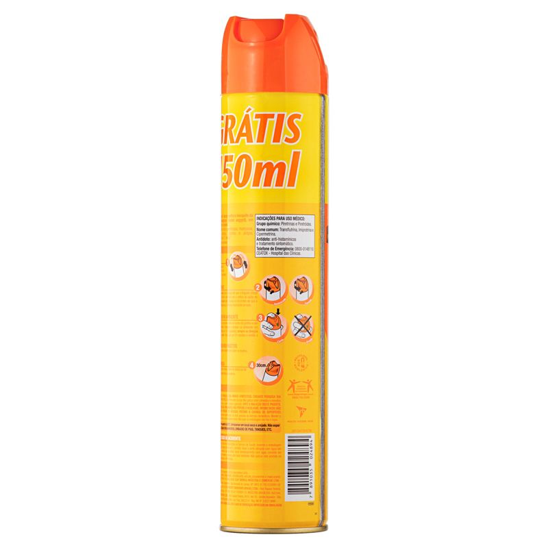 Multi-Inseticida Aerossol Óleo de Citronela SBP Frasco 450ml Grátis 150ml