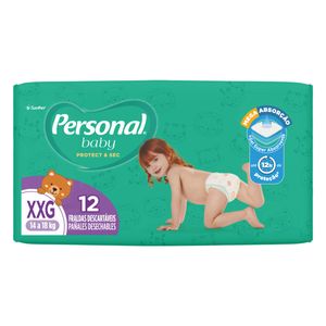 Fralda Descartável Personal Baby Protect & Sec XXG c/ 12 UnidUnid