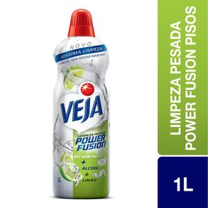 Limpador Veja Power Fusion Limpeza Pesada c/ Bicarbonato e Álcool Limão Frasco 1l