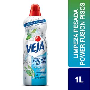 Limpador Veja Power Fusion Limpeza Pesada c/ Cloro e Detergente Eucalipto Frasco 1l