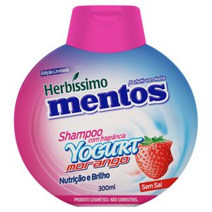 Shampoo Herbíssimo Mentos Yogurt Morango Frasco 300ml