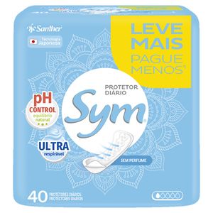 Protetor Diário Sym s/ Perfume Leve 40 Pague 35