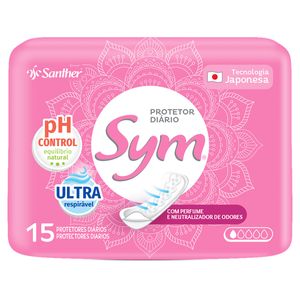 Protetor Diário Sym s/ Abas Perfumado Pacote c/ 15 UnidSqueeze750ml Edição Limitada