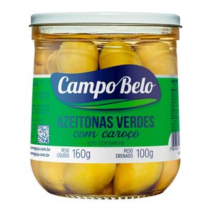 Azeitona Verde Campo Belo Inteira Sachê 100g