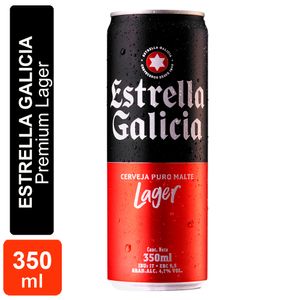 Cerveja Estrella Galicia Lager Puro Malte Lata 350ml