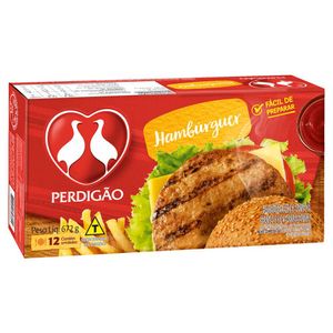 Hambúrguer de Carne de Frango e Bovina Perdigão Caixa 672g c/ 12 Unid