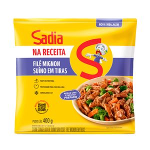 Filé Mignon Suíno Sadia na Receita em Tiras s/ Osso Congelado 400g