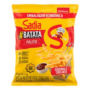 Batata Palito Sadia Pré Frita Extra Crocante Congelada 2Kg