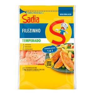 Filezinho de Frango Sadia Sassami Tempemperado 1Kg