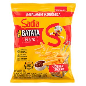 Batata Palito Sadia Pré-Frita Congelada 2Kg