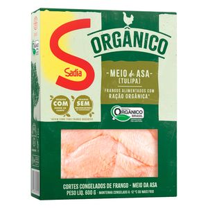 Meio da Asa de Frango Sadia Orgânico Congelado 600g