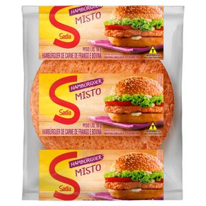 Hambúrguer Misto Sadia Frango e Carne Congelado 56g