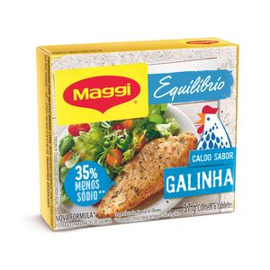 Caldo em Tablete Maggi Equilibrium Galinha Caixa 57g c/ 6 Unid
