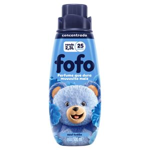 Amaciante Concentrado Fofo Azul Tudão 500ml Rende 2.3l