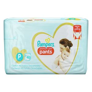 Fralda Descartável Pampers Pants Premium Care P 3 a 8kg c/ 40 Unid