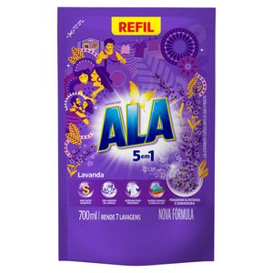 Lava-Roupas Líquido Ala Lavanda Sachê 700ml