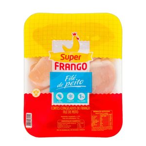 Filé de Peito de Frango Super Frango Congelado Bandeja 1Kg