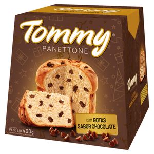 Panettone Tommy c/ Gotas de Chocolate Caixa 400g