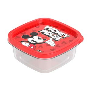 Pote Plasútil Mickey Quadrado Plástico c/ Tampa 580ml