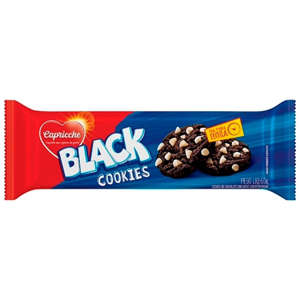 Biscoito Cookies Capricche Black 60g | Mercantil Atacado